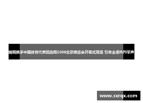 姚明携手中国体育代表团亮相2008北京奥运会开幕式现场 引发全场热烈掌声